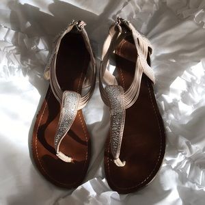 Nude Rhinestone Sandals